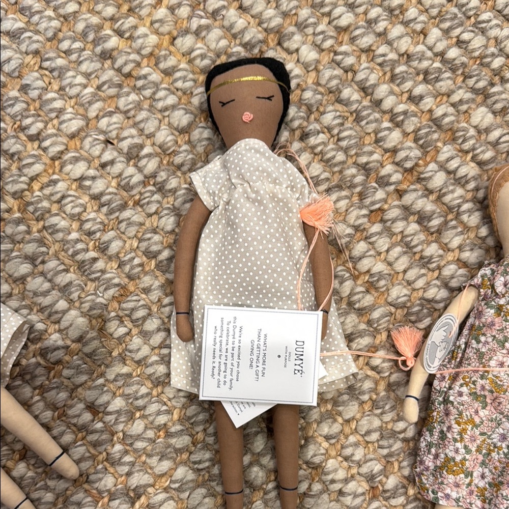 Handmade Doll with Polka Dot Dress